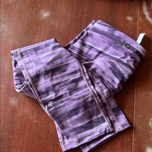 lululemon athletica Purple Striped Leggings